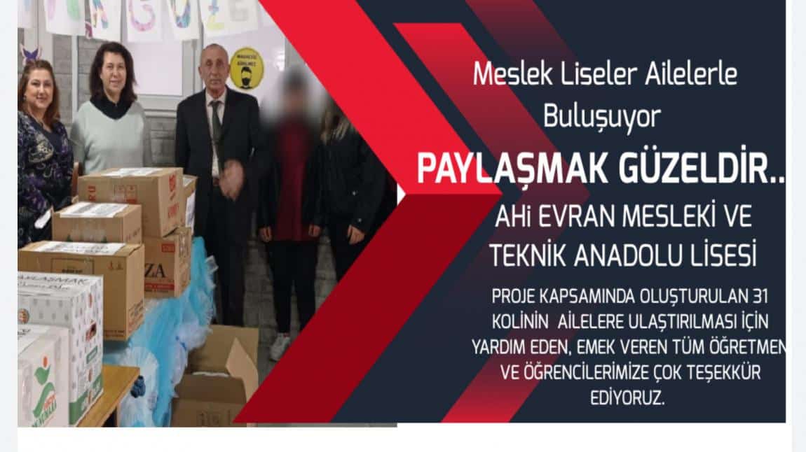 Meslek Liseler Ailelerle Buluşuyor  Paylaşmak Güzeldir 